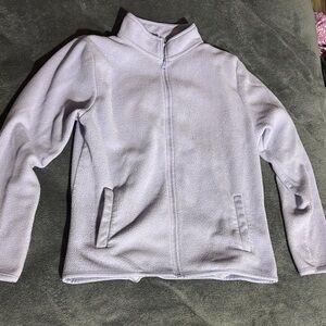George & Martha Light Purple Zip-Up Fleece Jacket